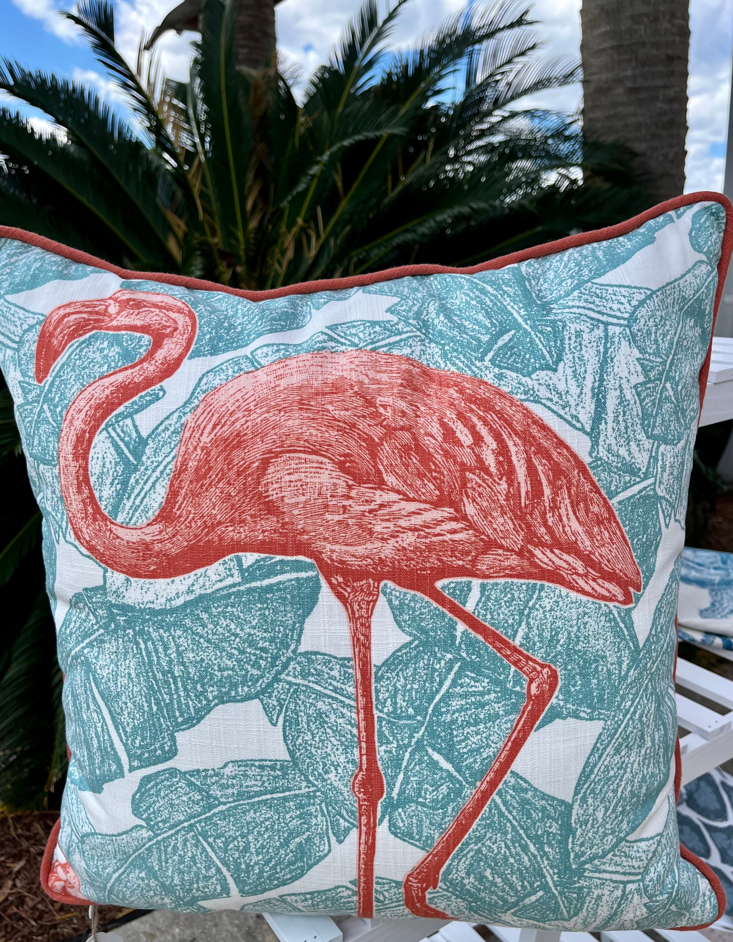Flamingo Print Pillow Cover