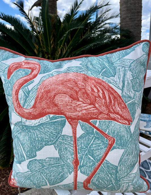 Flamingo Print Pillow Cover