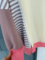 Tan, Pink & Brown Cozy Top