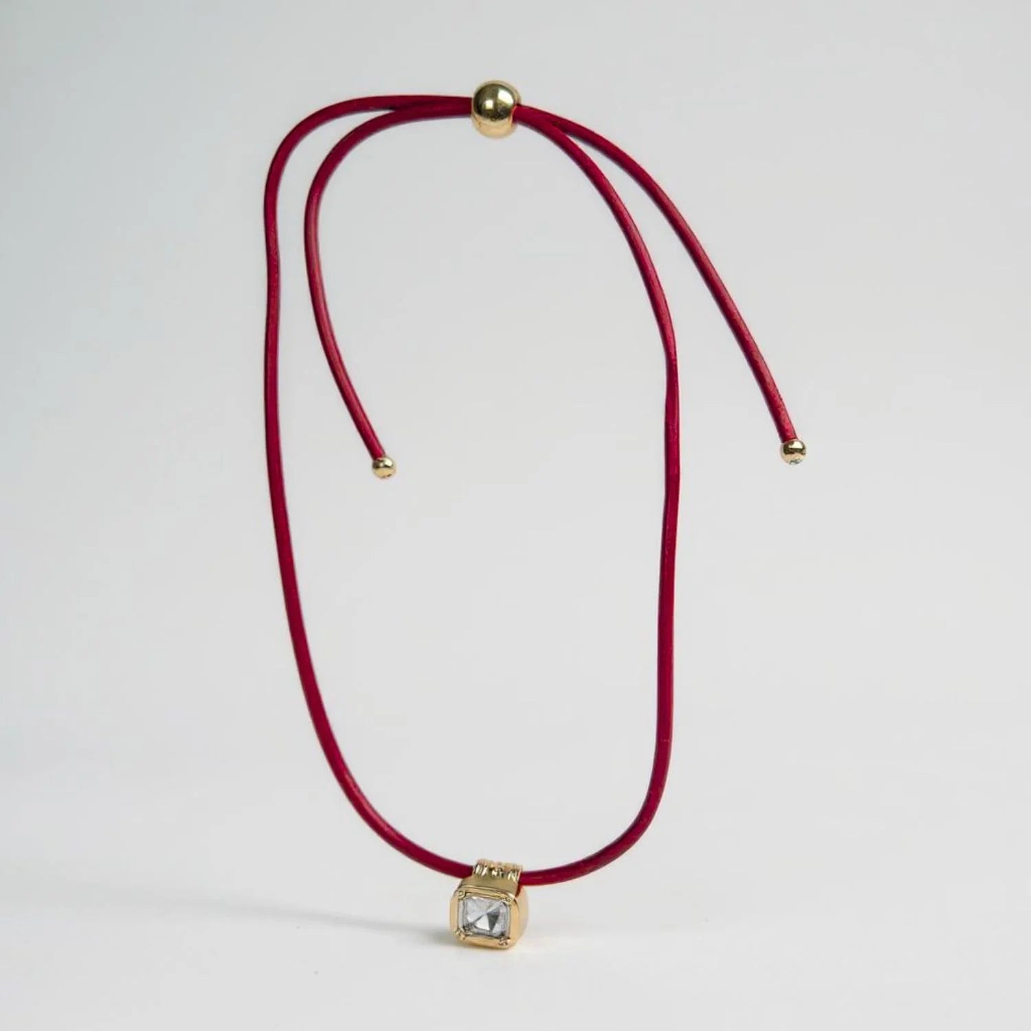 Gold Sparkle Necklace - Red - Smith & Co.