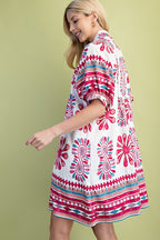 Berry Mix Printed Dress