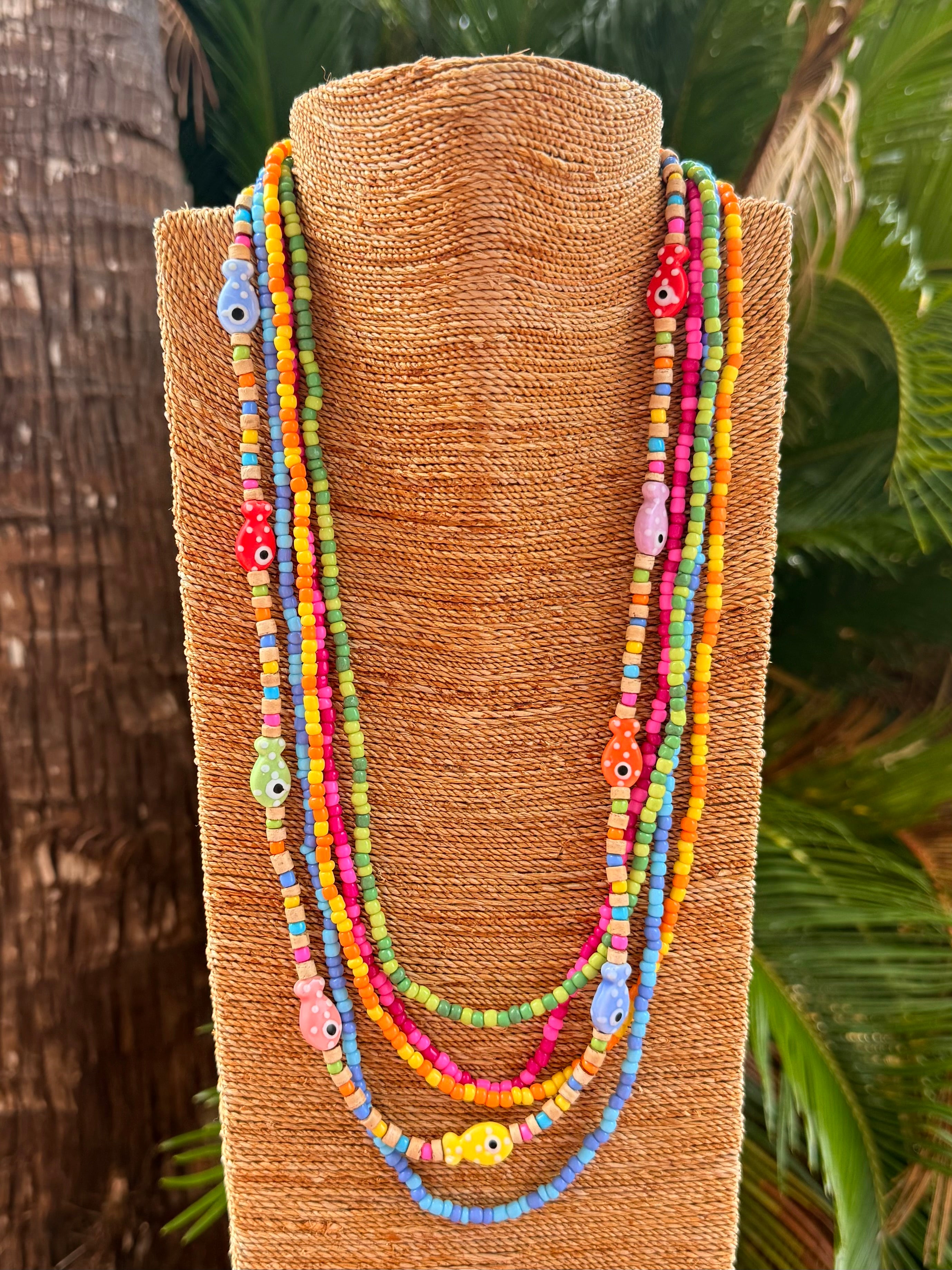 Handmade Beaded Necklace Set (set of 5)