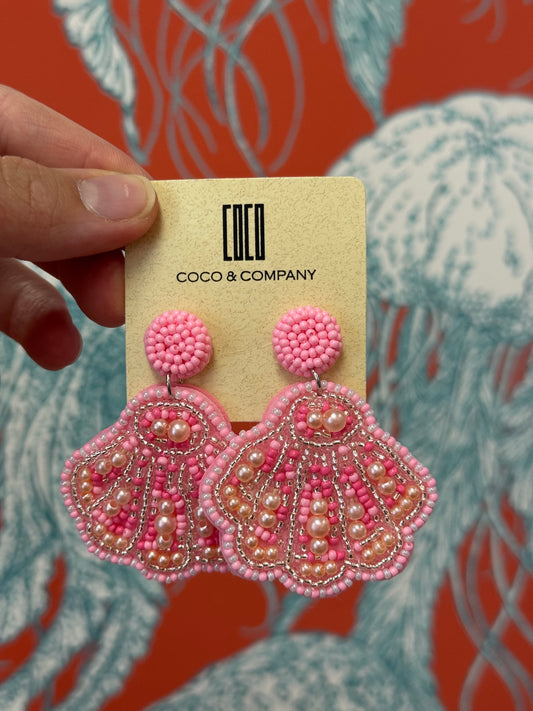 Beaded Shell Earrings