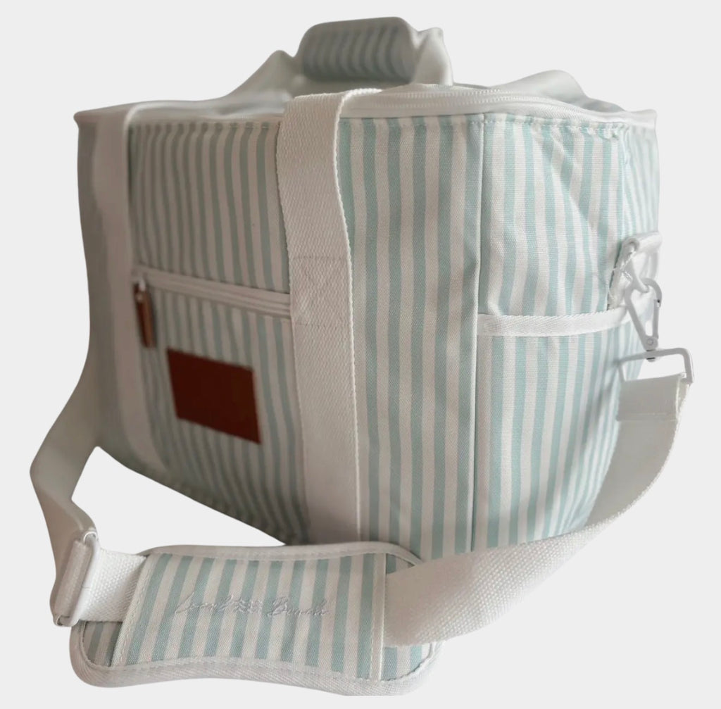 Packable Poly Canvas Pastel Blue Stripe
Cooler Bag