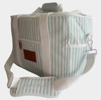 Packable Poly Canvas Pastel Blue Stripe
Cooler Bag