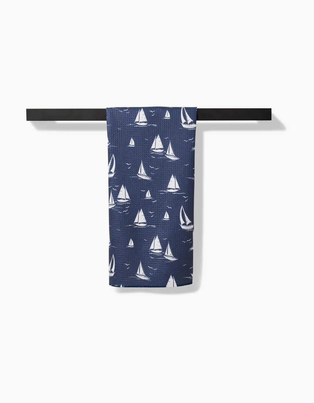 Navy Race Day Tea Towel Geometry
