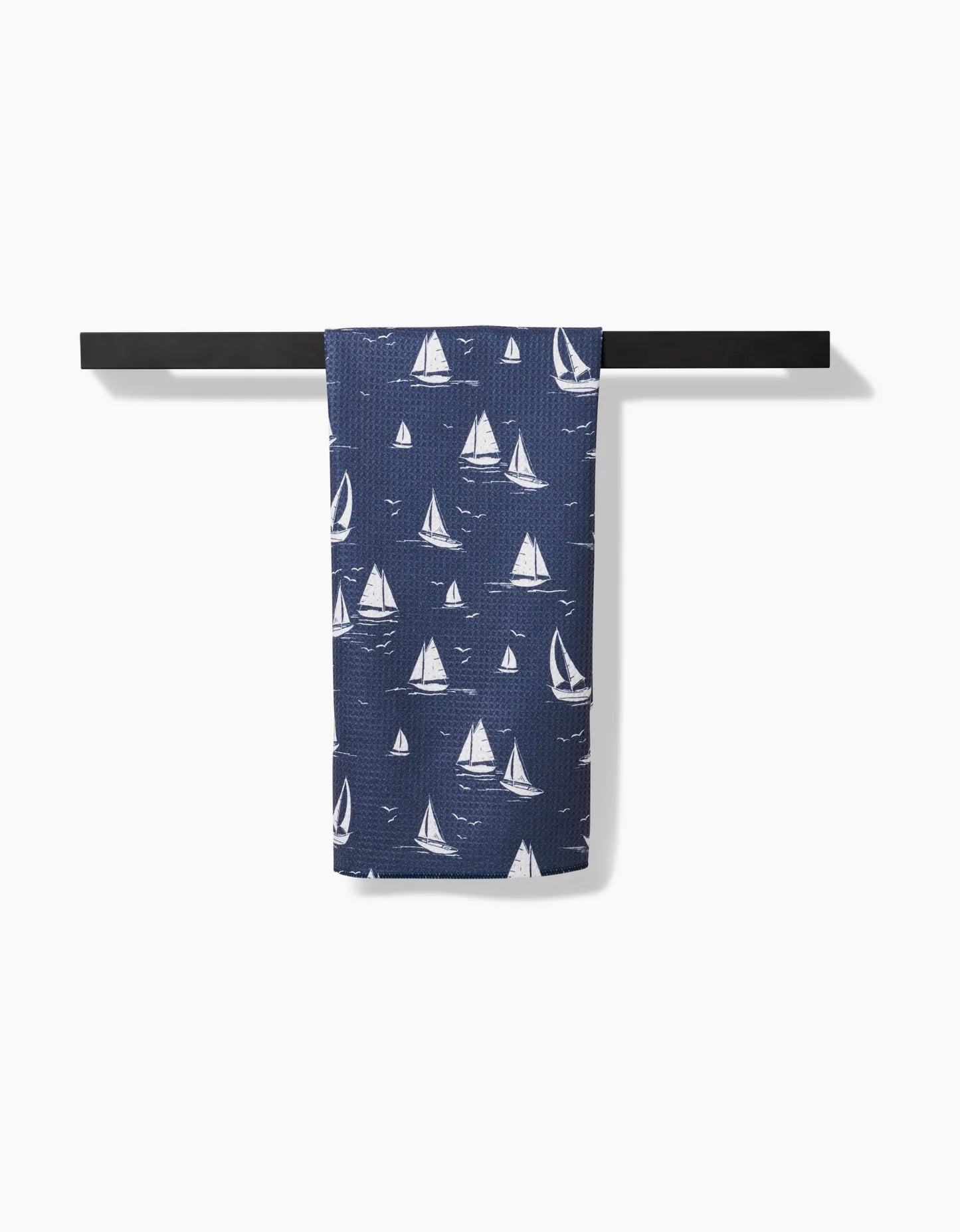 Navy Race Day Tea Towel Geometry