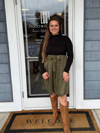 Green Corduroy Party Dress