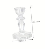Pink Glass Candle Holder (1)