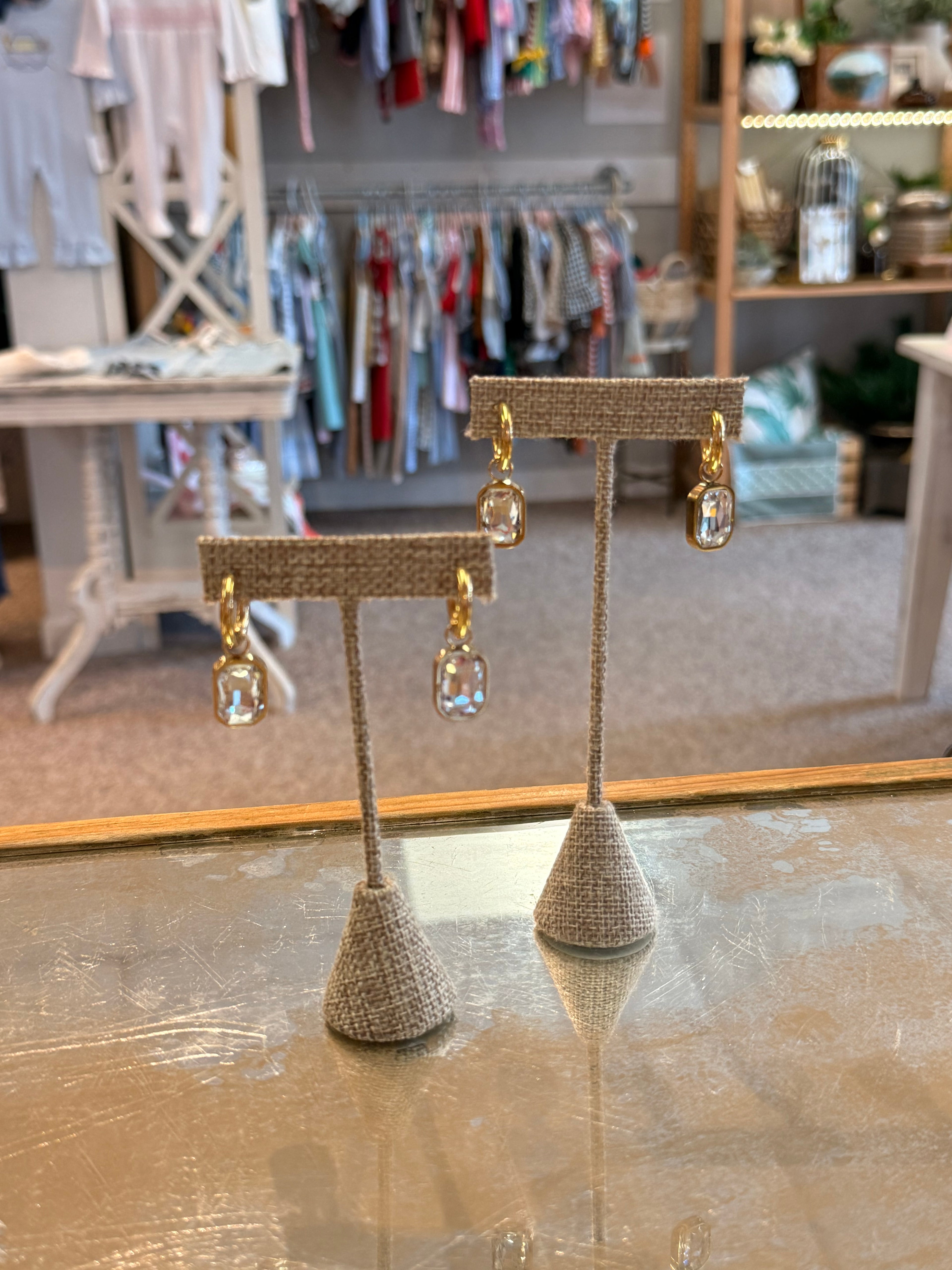 Emerald Cut Earrings