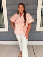 Pink Floral Babydoll Top