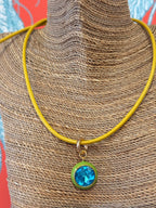 Luna Pendant Necklace Turquoise & Yellow - Smith & Co.