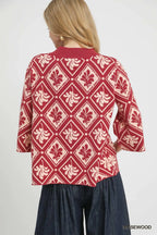 Rosewood Mock Neck Sweater Top SHIPS OR PICKUP FROM COCO 10/10/25