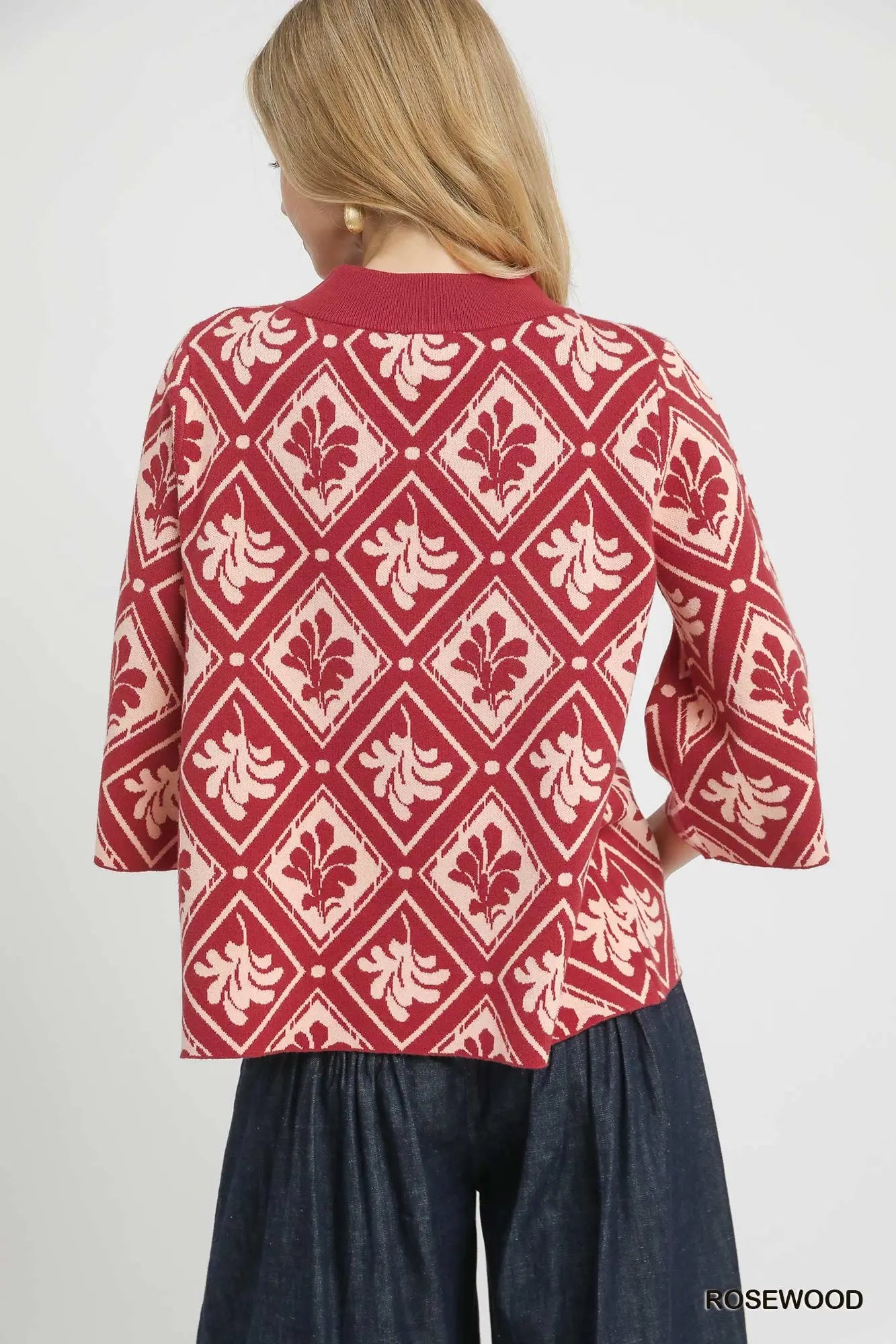 Rosewood Mock Neck Sweater Top SHIPS OR PICKUP FROM COCO 10/10/25