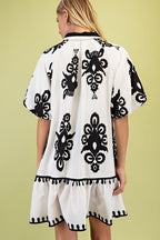 PREORDER: Off White Bold Print Mini Dress