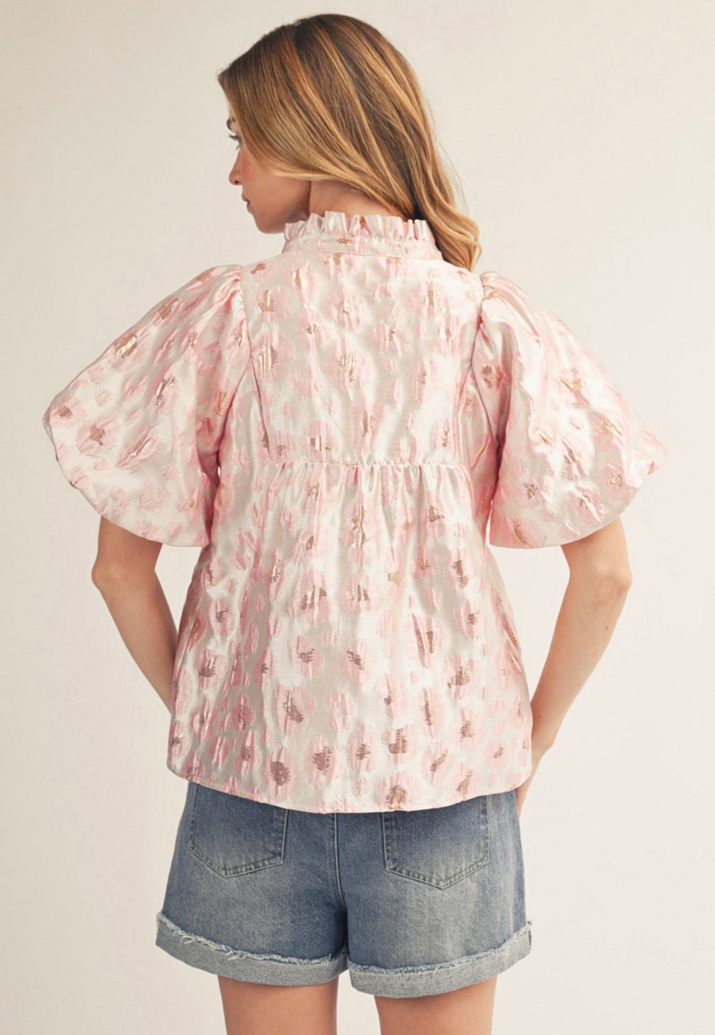 Pink Floral Babydoll Top