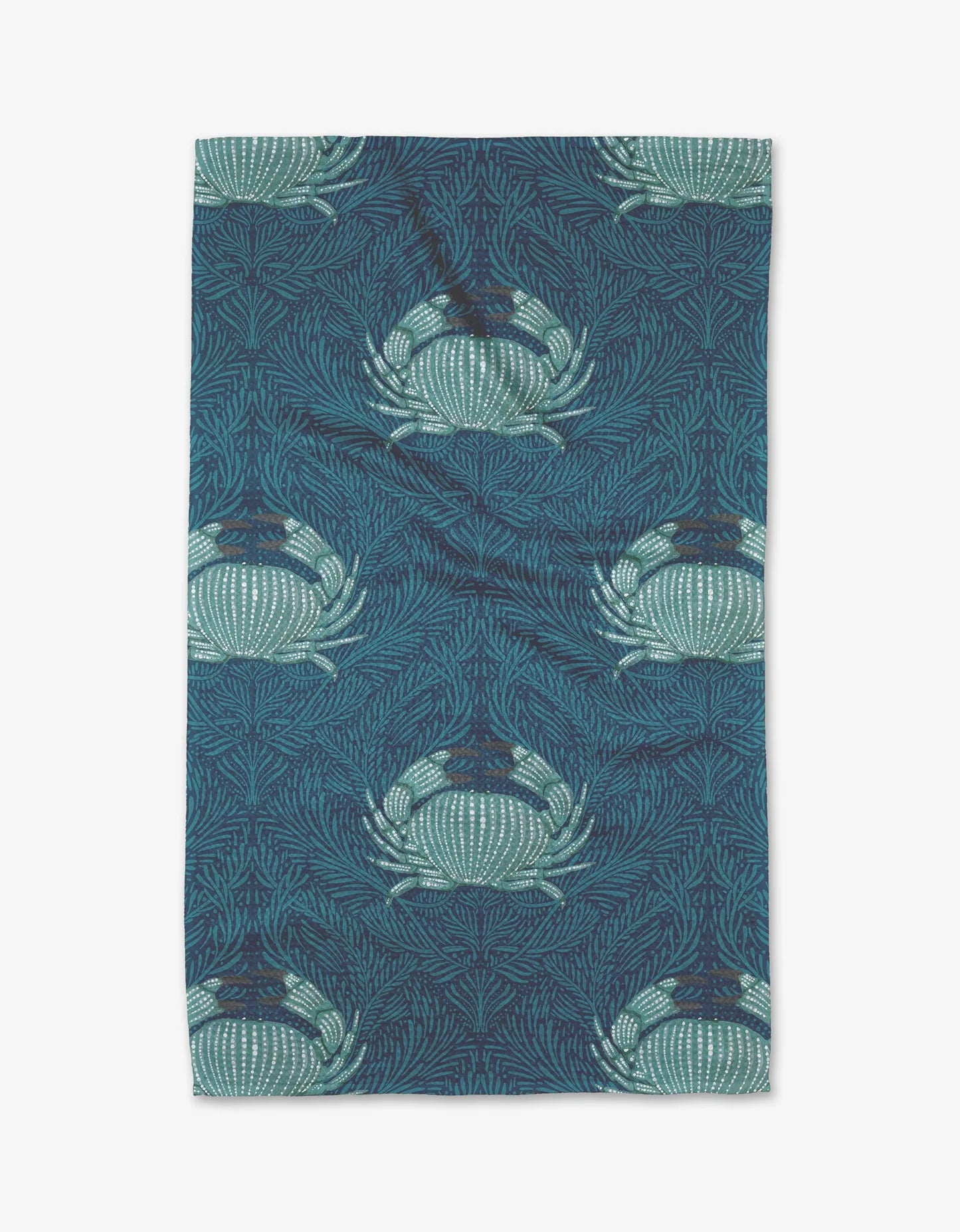 Blue Crab Tea Towel Geometry