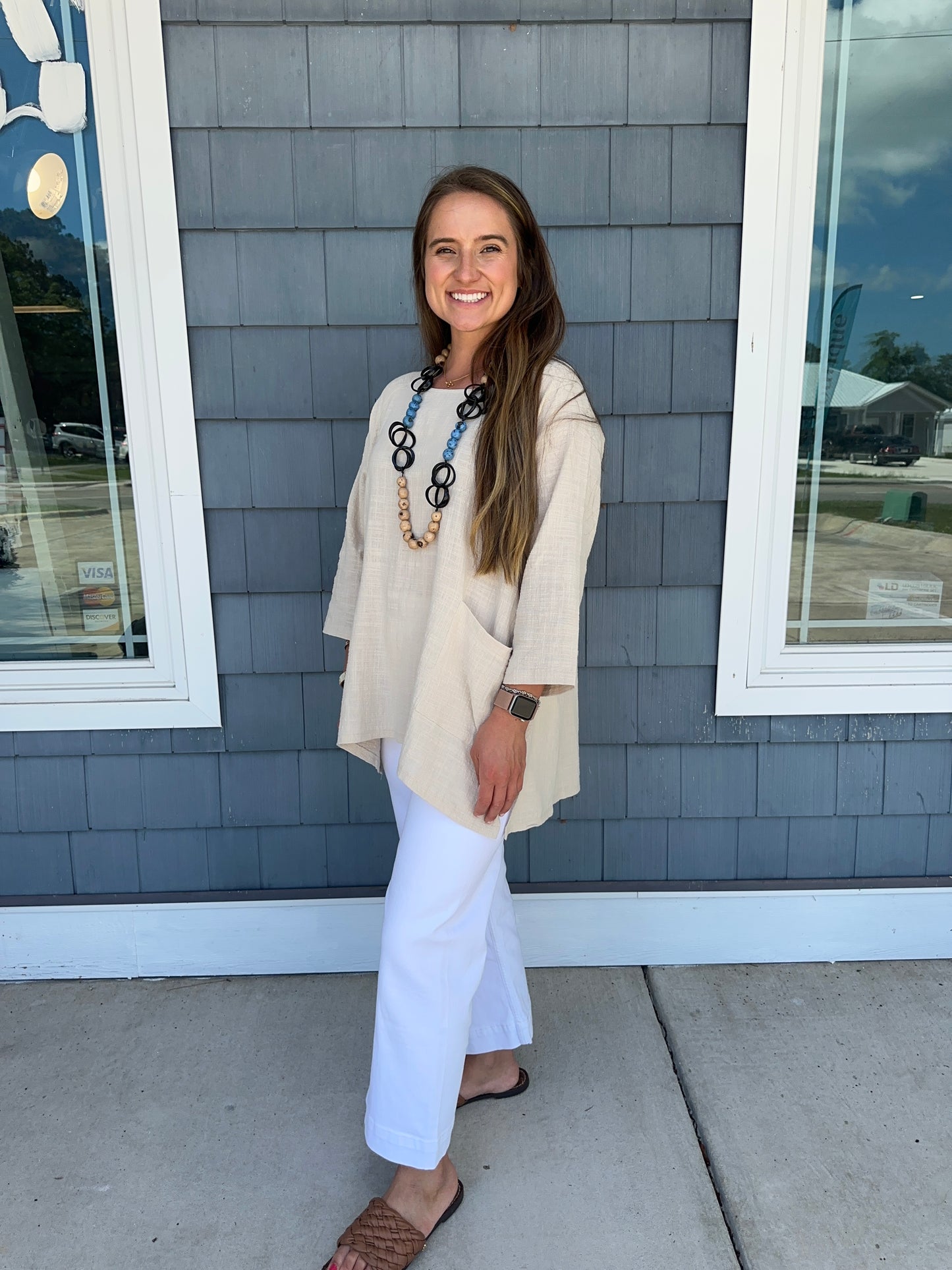 Gauze Two Pocket Top (Multiple Colors)