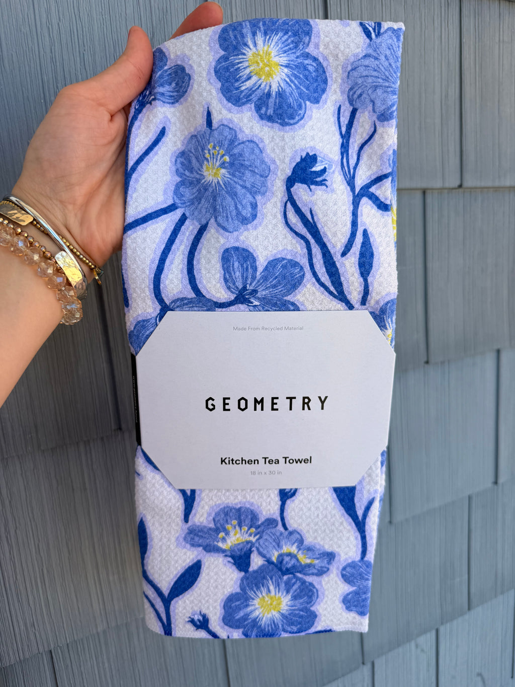 Primavera Blooms Tea Towel Geometry
