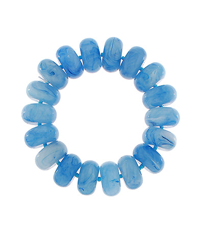 Chunky Marble Beaded Stretch Bracelet - Blue