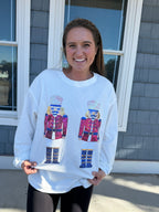 White Sequin Nutcracker Top