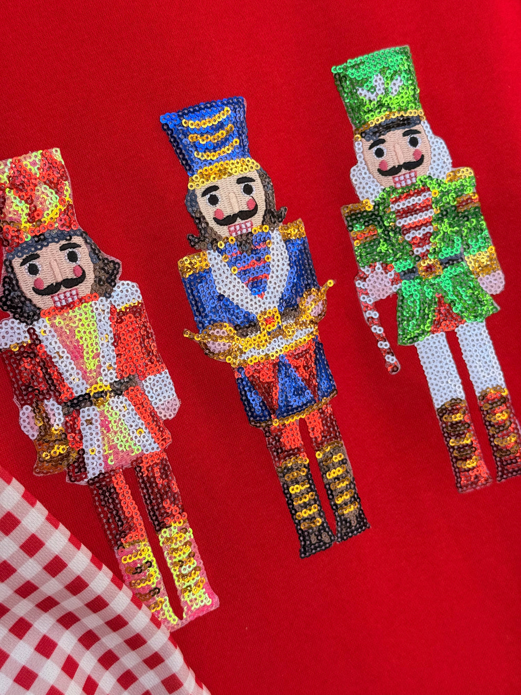 Red Nutcracker Sequin Mockneck