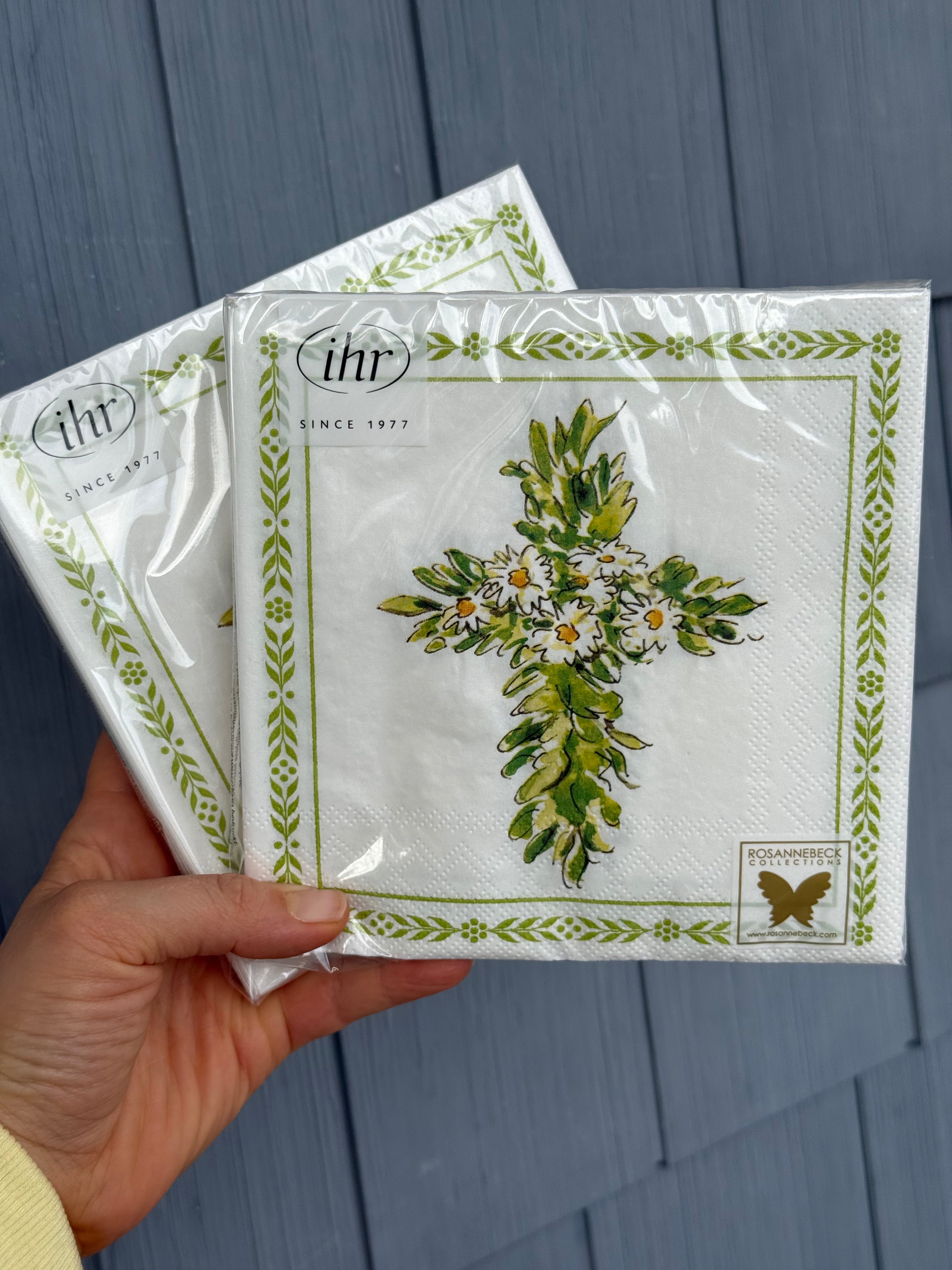 Floral Cross Paper Lunch Napkins 20ct.