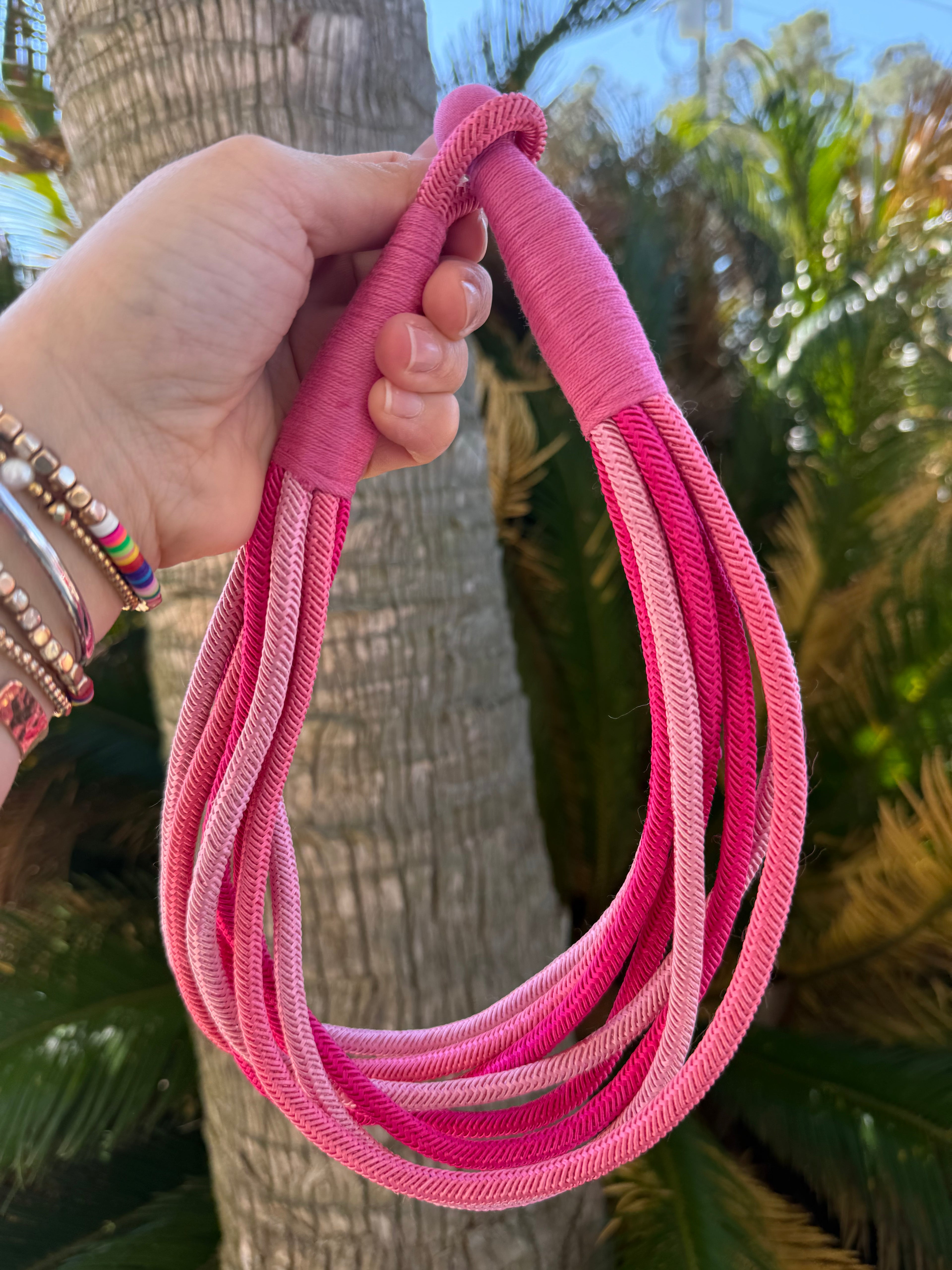 Multi Pink Rope Necklace