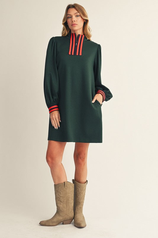 Hunter Green Casual Holiday Dress SHIPS OR PICKUP FROM COCO 10/10/25