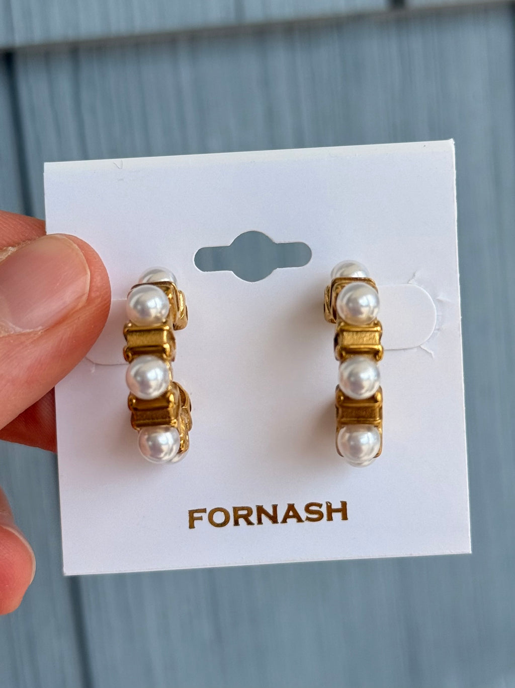 Chunky Pearl & Gold Earrings