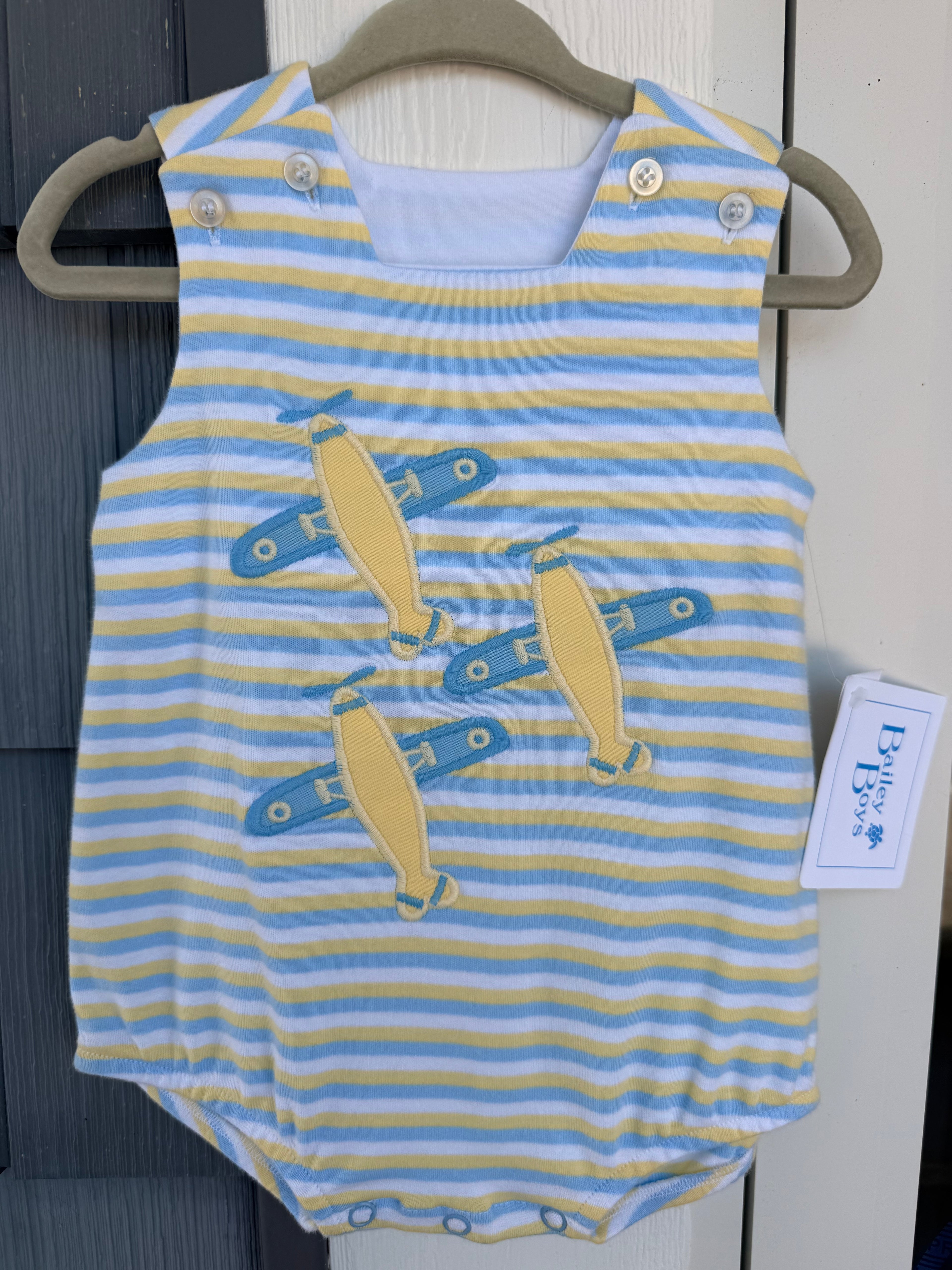 Pastel Planes Knit Infant Bubble, The Bailey Boys