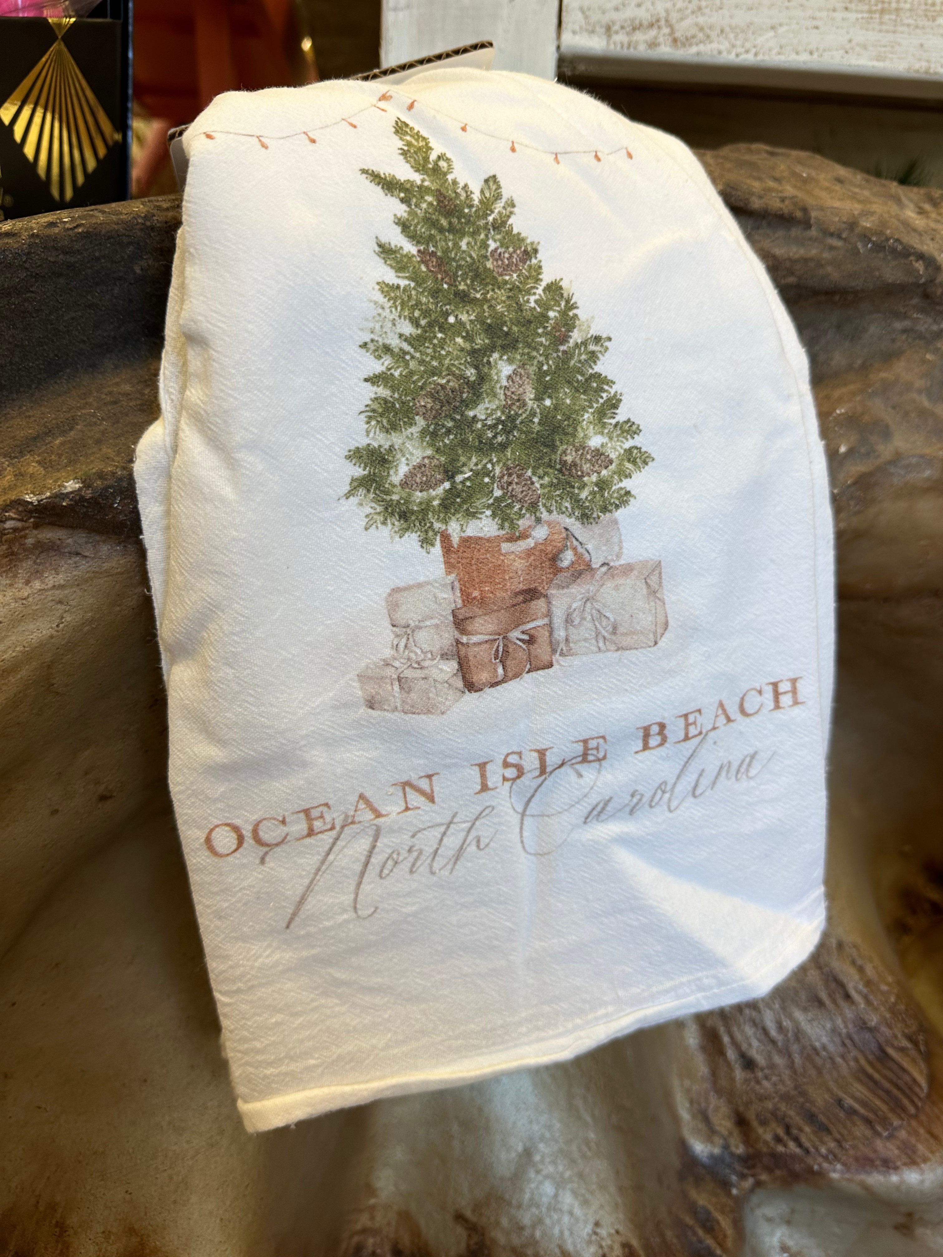 OIB Custom Cottage Tree Tea Towel