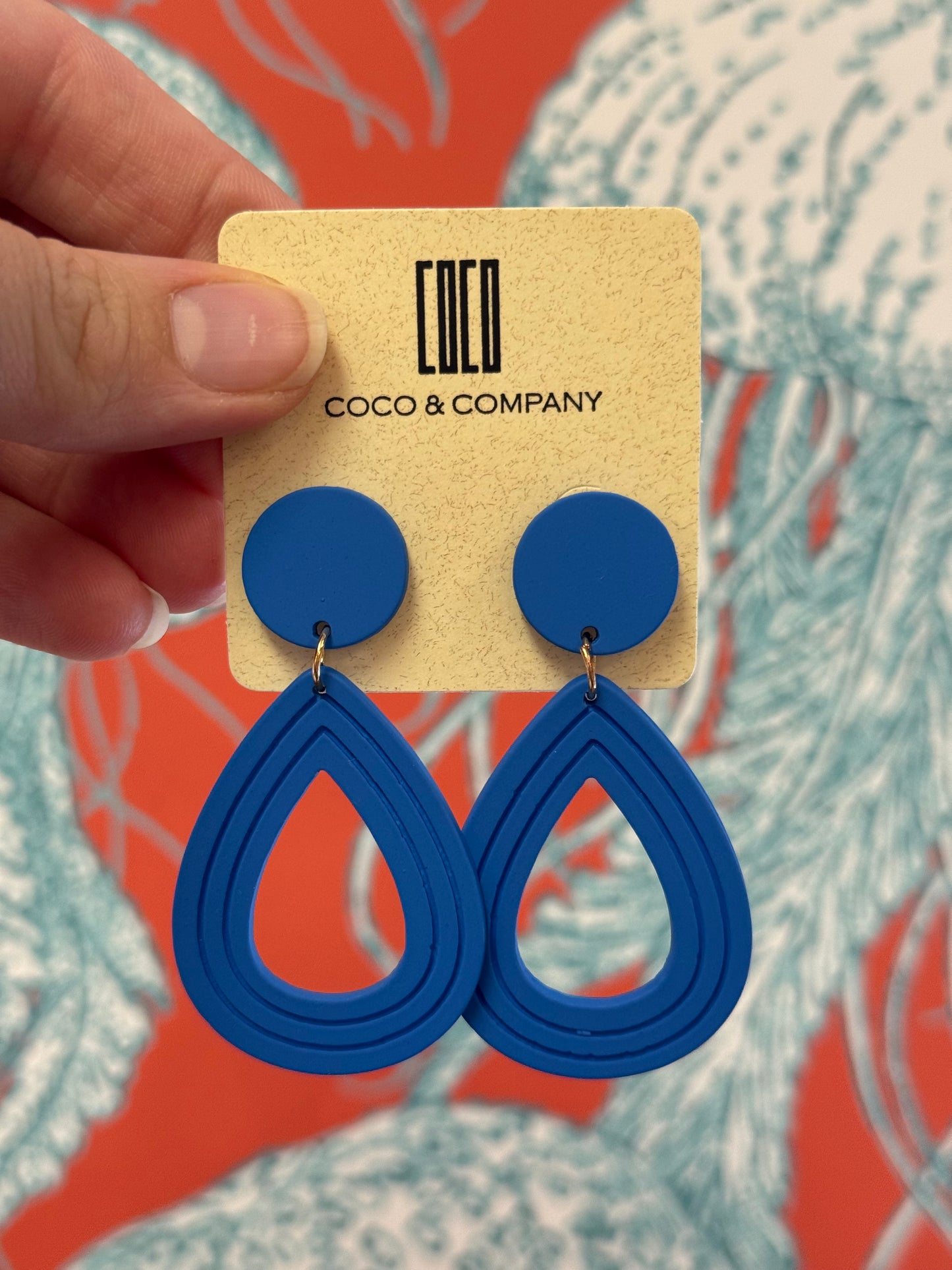 Royal Blue Acrylic Earrings