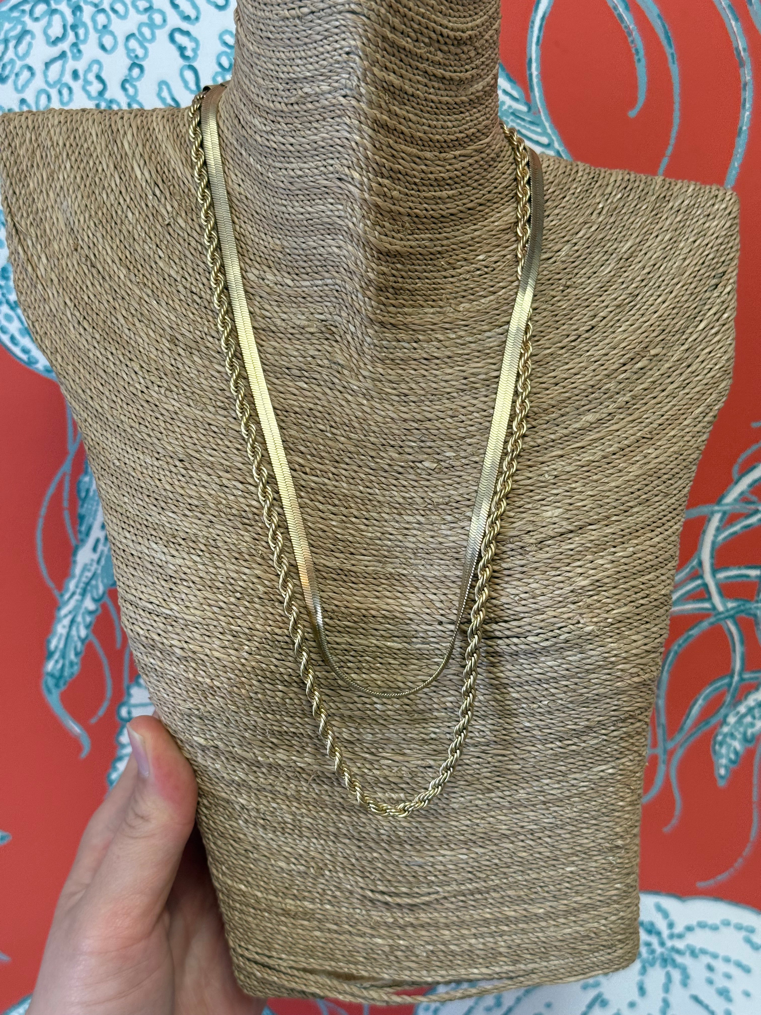 Gold Double Chain Necklace