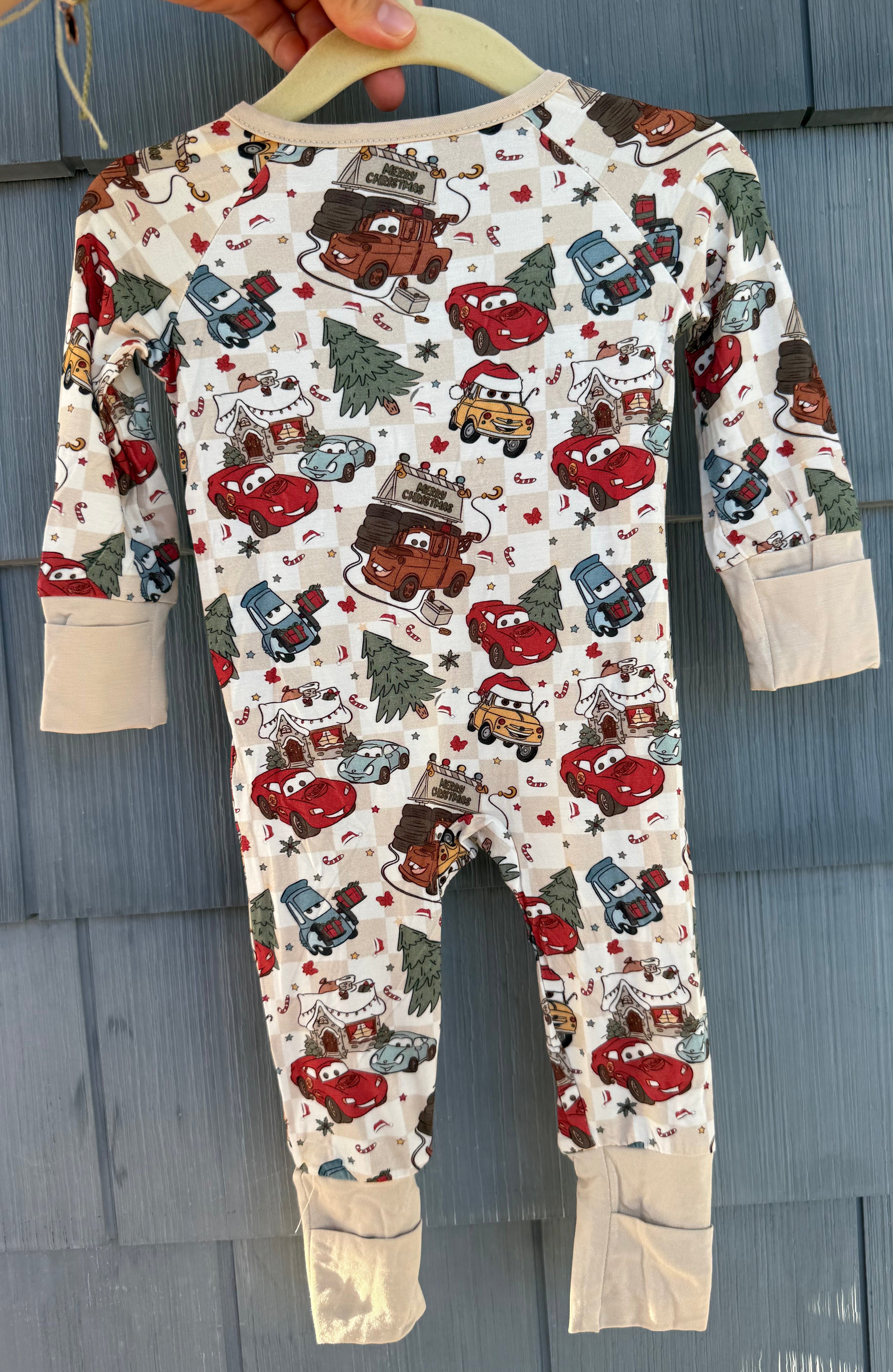 Lightning McQueen Christmas Tree Onesie