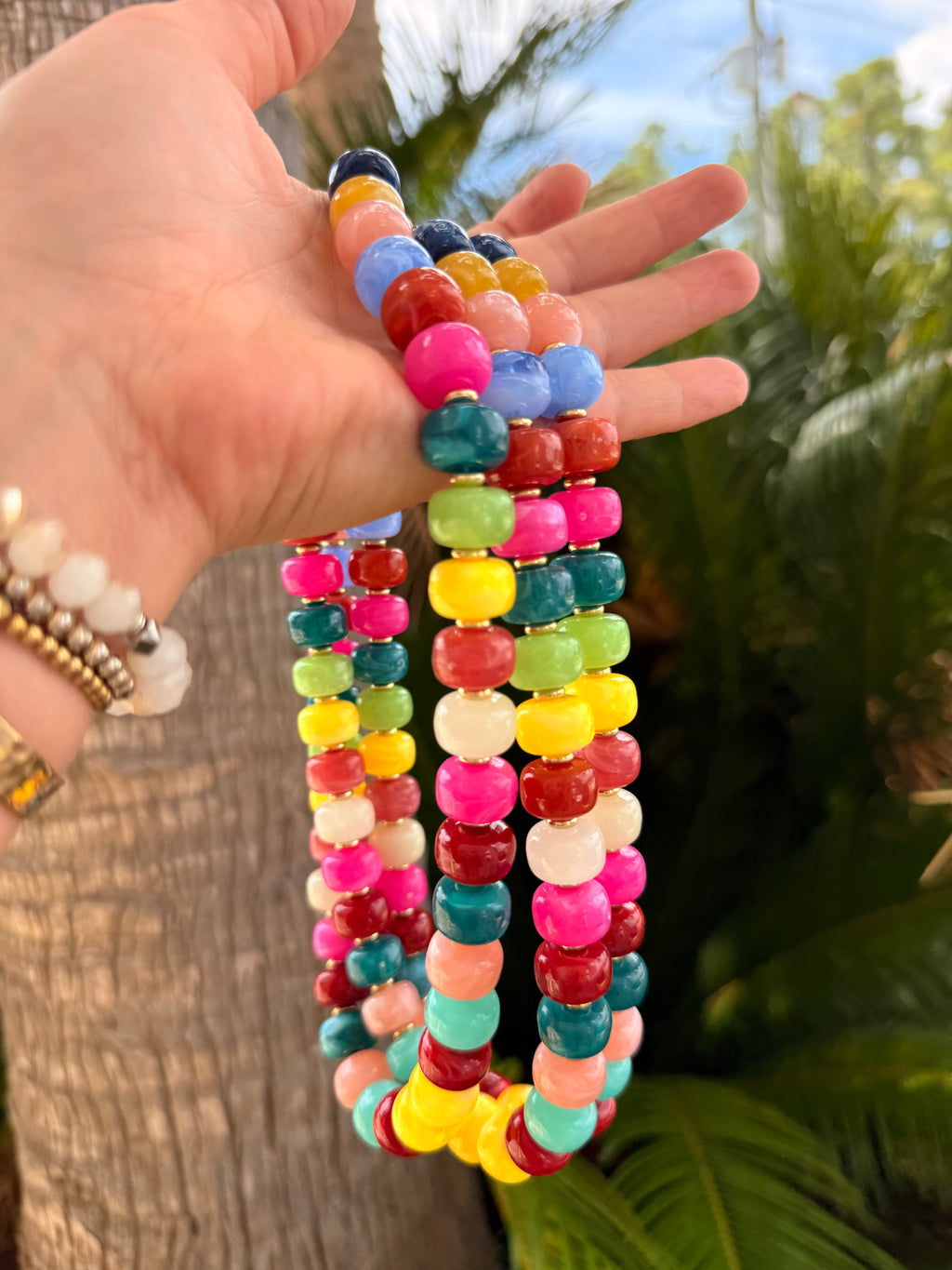 Multi Color Beaded Necklace