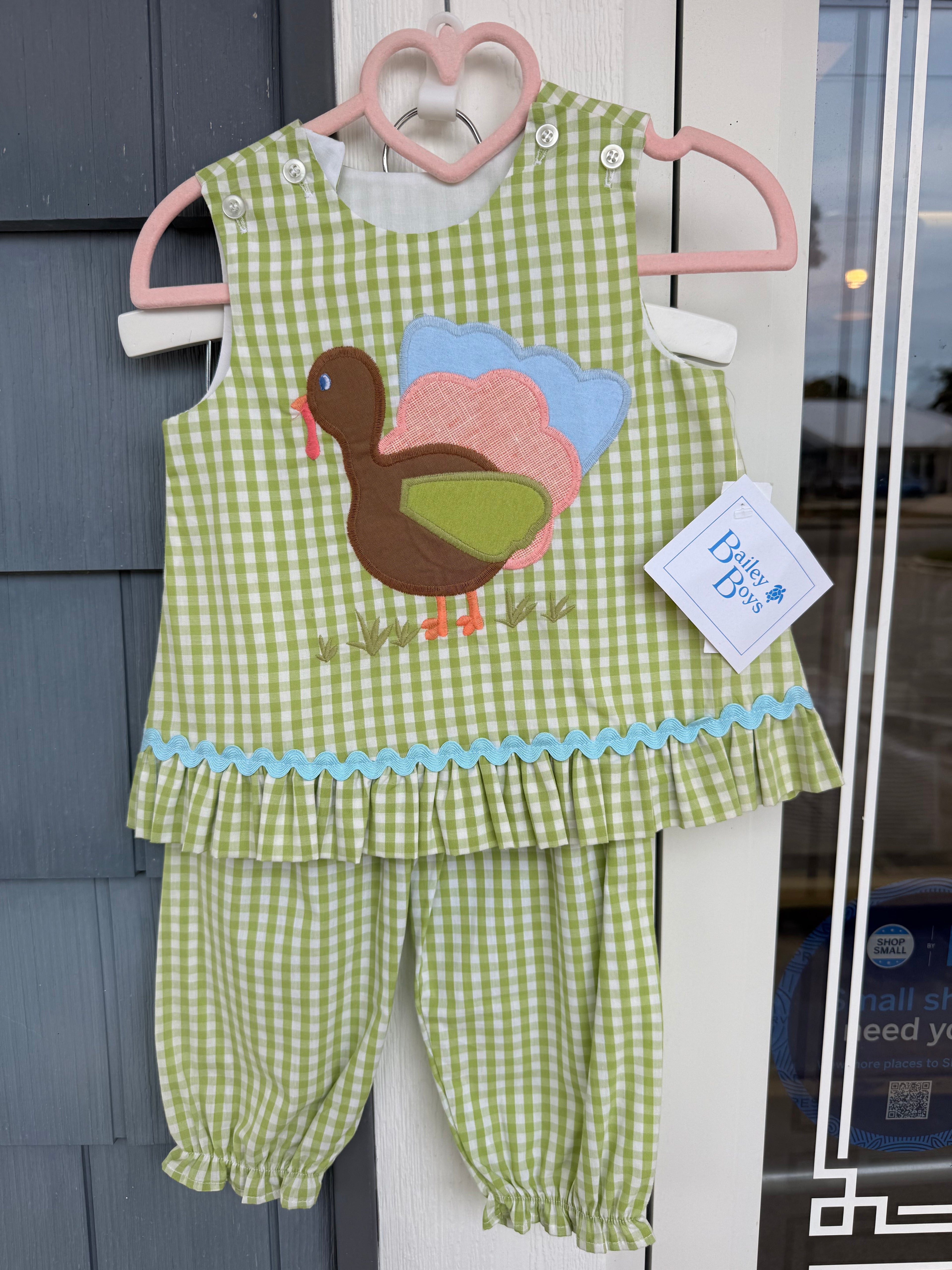 Turkey Trot Angel Pant Set, Bailey Boys