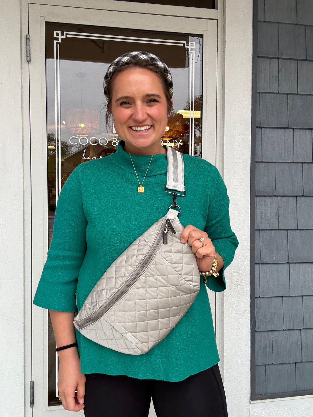 Emily Sling Bag Reflective Greige