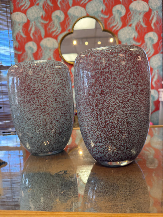 Aqua Hand Blown Vase