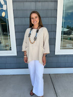 Gauze Two Pocket Top (Multiple Colors)