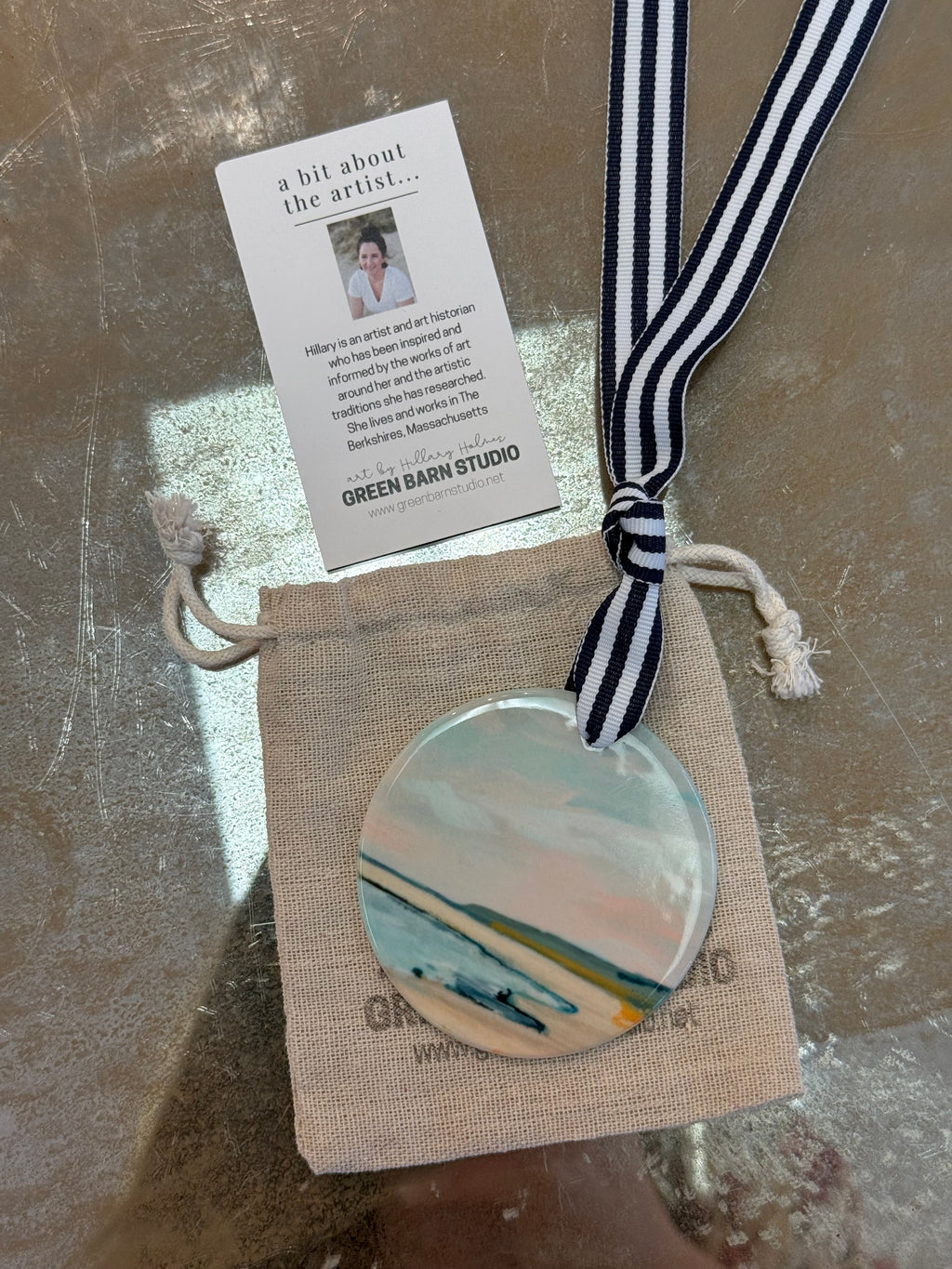 Porcelain Beach Ornament