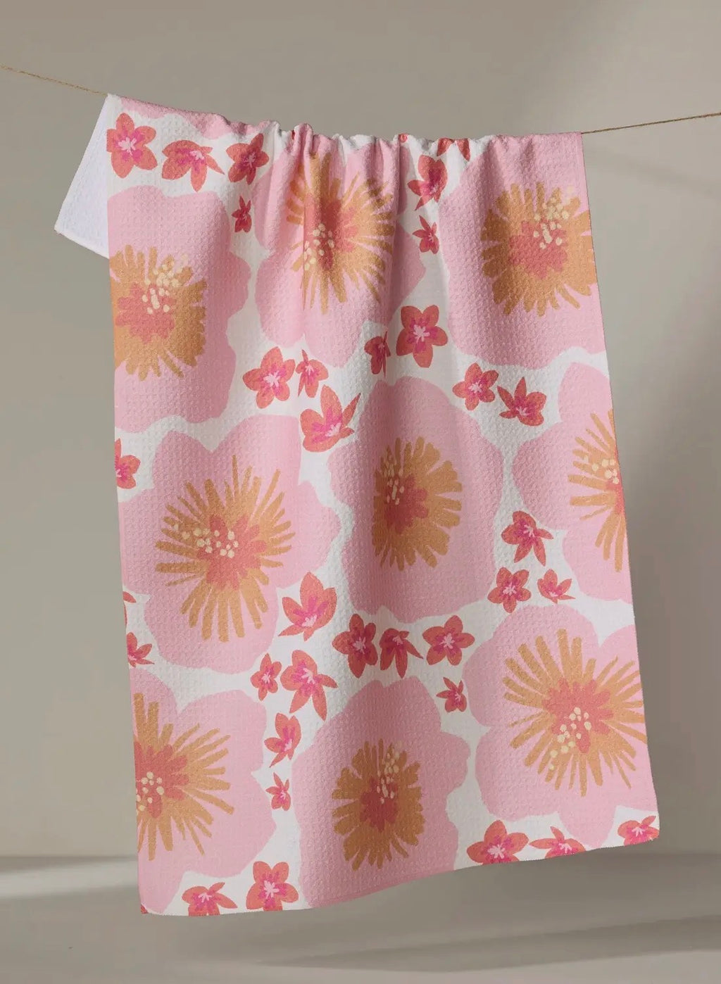 Hibiscus Sunset Tea Towel