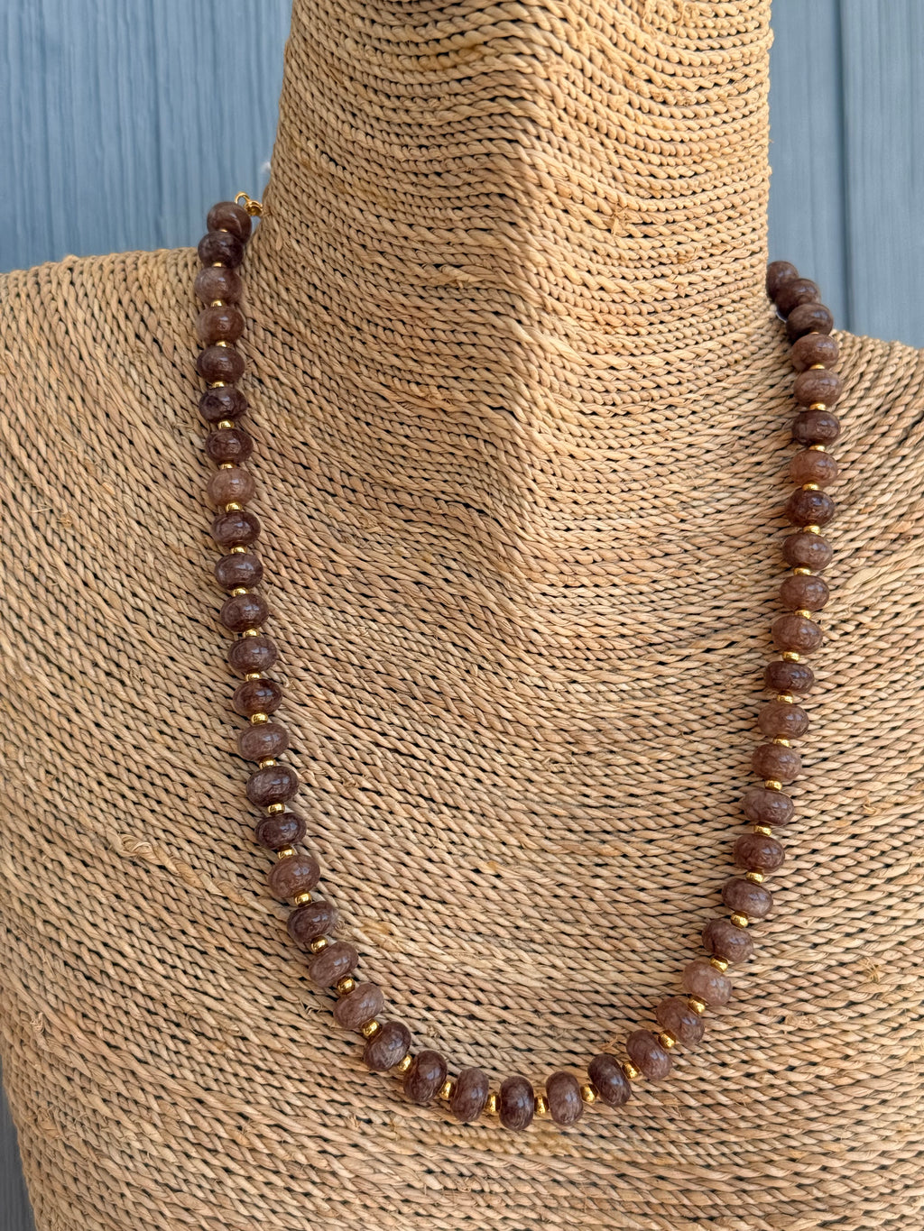 Sea Glass Necklace - Timber Brown- Smith & Co.