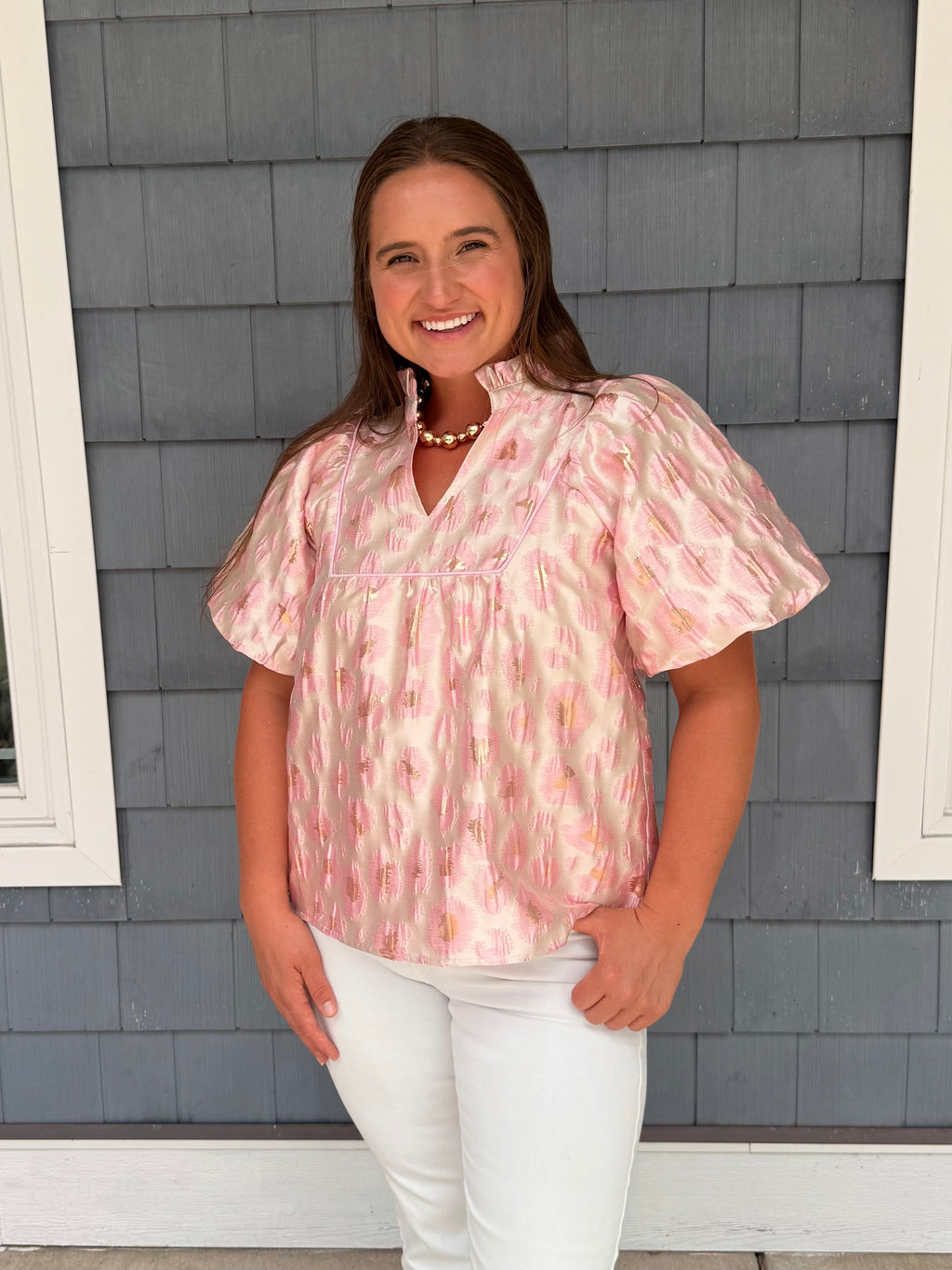 Pink Floral Babydoll Top