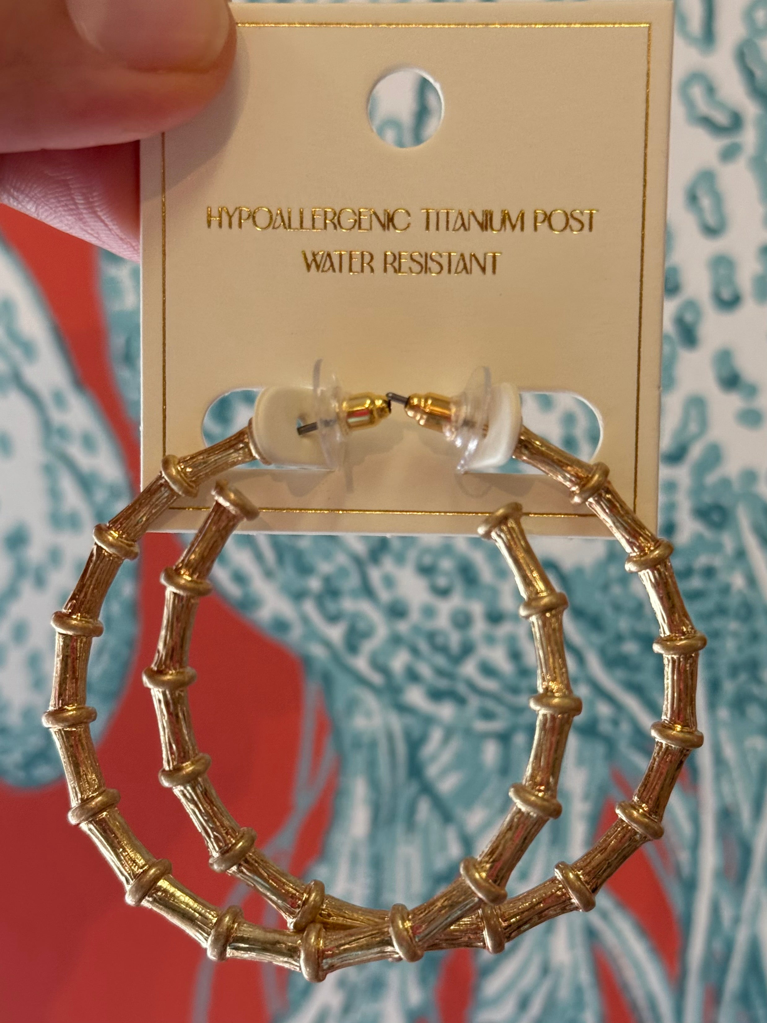 Vintage Gold Bamboo Hoops