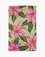 Hibiscus Haze Tea Towel Geometry