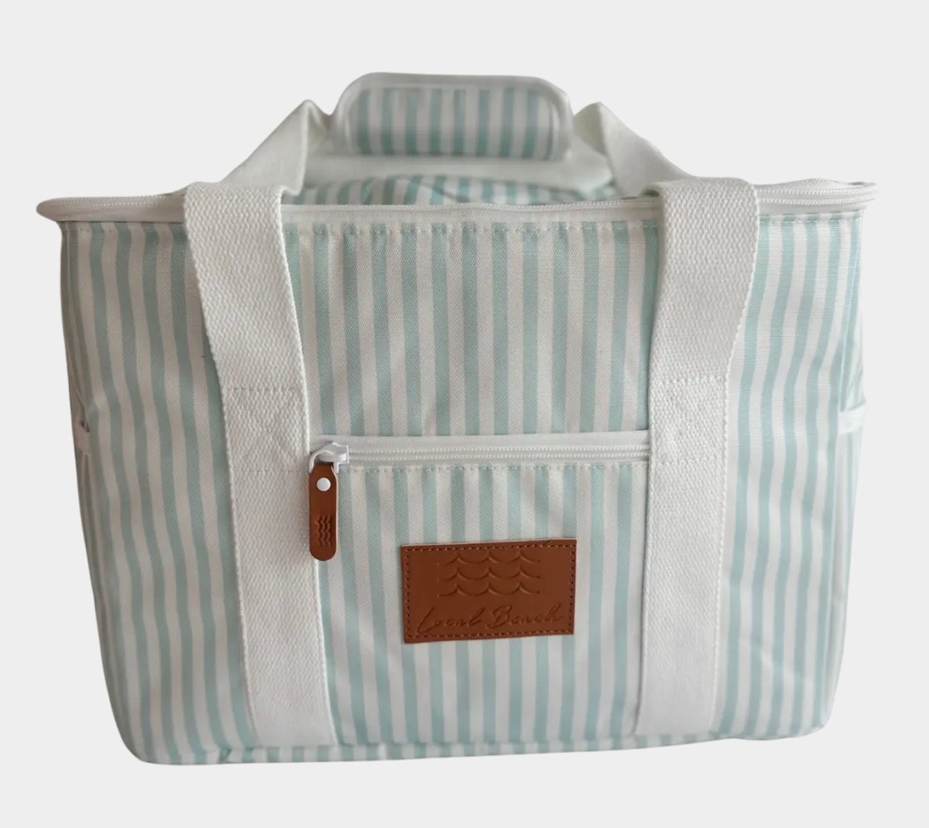 Packable Poly Canvas Pastel Blue Stripe
Cooler Bag