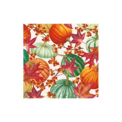 Gourds & Leaves Cocktail Napkins Caspari