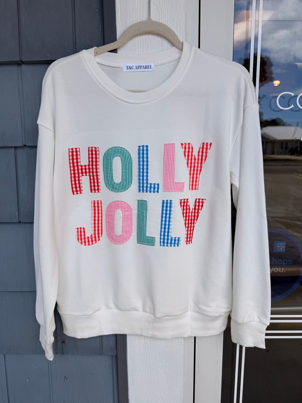 Holly Jolly Patch Embroidered Sweatshirt
