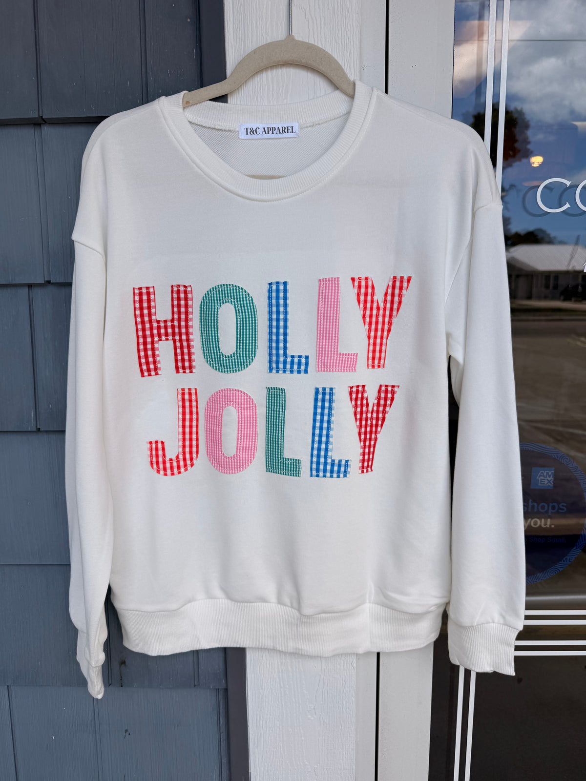 Holly Jolly Patch Embroidered Sweatshirt